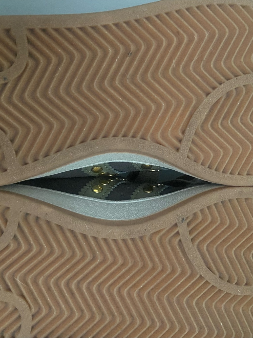 adidas Brown Suede Sneakers with Gold Accents - Picture 5 of 5